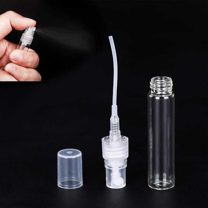 30Pcs 5ml/0.17Oz Portable Mini Refillable Clear Glass Empty Sprayer Perfume Bottles Cosmetic Atomizers Spray Bottle Container for Travel Party Must Makeup Tool (30Pcs 5ml Glass Perfume Bottles)