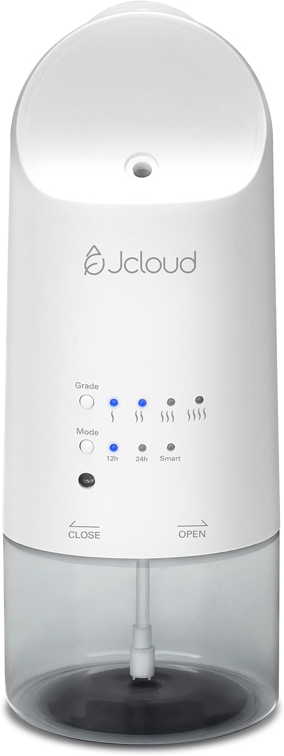 JCLOUD Plug in Diffuser for Essential Oils, Waterless Scent Diffuser Cover Up to 500 Sq. Ft. for Home, Office, Spa – Portable Smart Wall Diffuser 160ML, White