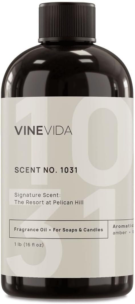 VINEVIDA Scent NO. 1031 Fragrance Oil - 16oz (1lb) - Inspired by: The Resort at Pelican Hill Fragrance Oil for Candle Making - Made in USA Candle Scents Scents for Soap Making