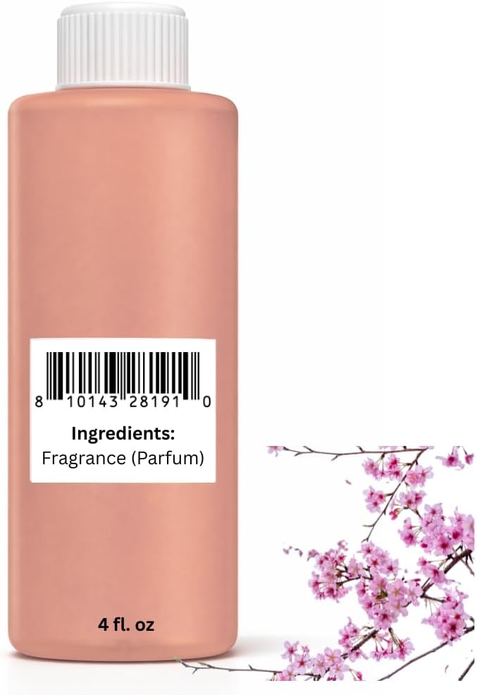 Aroma Depot 4 fl oz Japanese Cherry Blossom Fragrance Oil – Scent for Candle Making, Soap Making, Wax Melts, Diffusers, Body Oil Blends & Incense (120ml)
