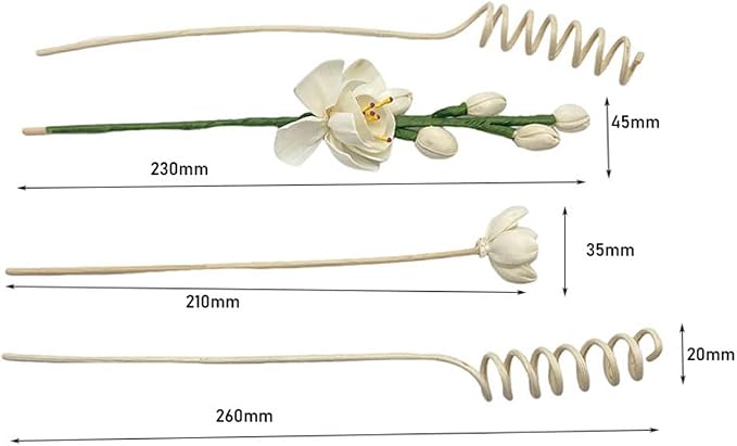 Artificial Flower Rattan Sticks Set Fireless Fragrances Reed Diffuser Stick Essential Oil Aroma Diffuser Sticks DIY Ornaments Home Decor - Style 5