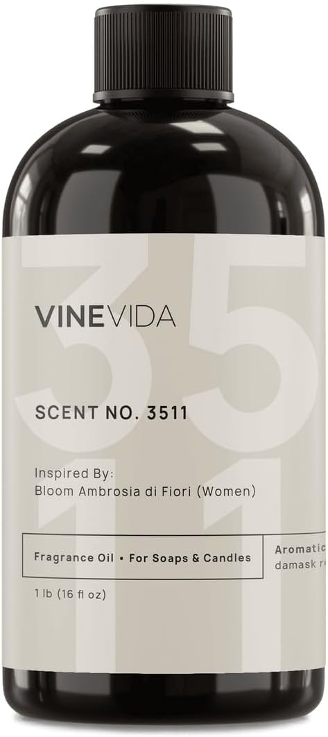 VINEVIDA Scent NO. 3511 Fragrance Oil - 16oz (1lb) - Inspired by: Bloom Ambrosia di Fiori (Women) Fragrance Oil for Candle Making - Made in USA Candle Scents Scents for Soap Making