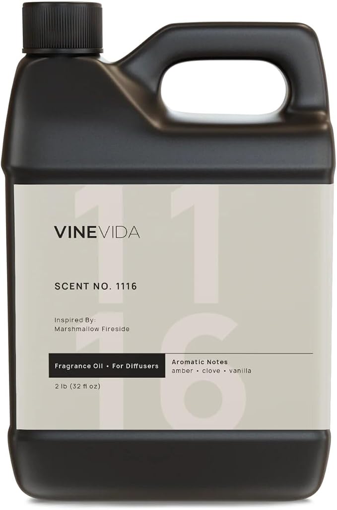 VINEVIDA [32 Fl Oz] Scent NO. 1116 Fragrance Oil for Cold Air Diffusers, Aromatic Notes of Amber Clove Vanilla, Essential Oils for Diffuser Oil Refill & Air Freshener Room Spray