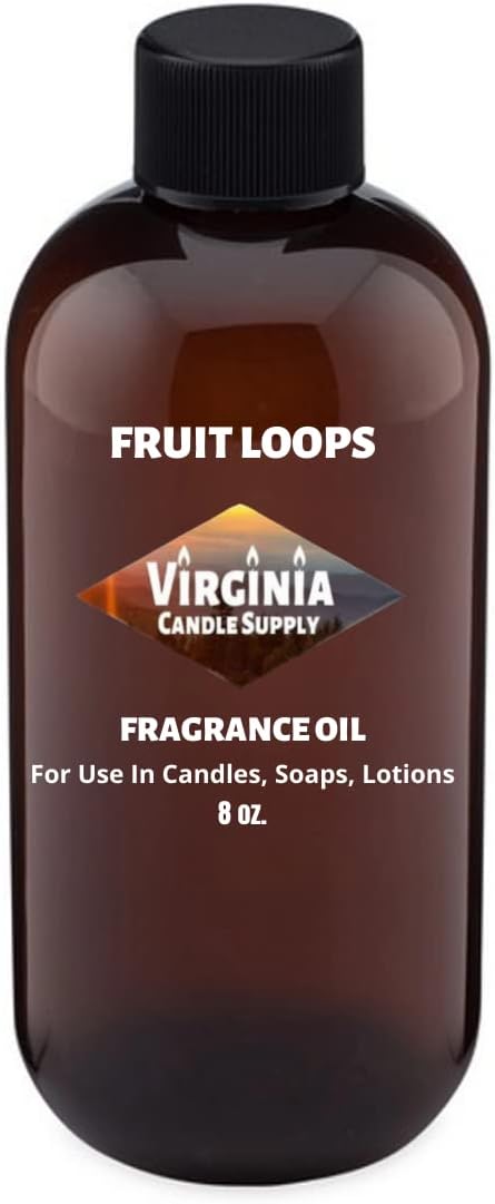 Fruit Loops Fragrance Oil (Our Version of The Brand Name) (8 oz Bottle) for Candle Making, Soap Making, Tart Making, Room Sprays, Lotions, Car Fresheners, Slime, Bath Bombs, Warmers…