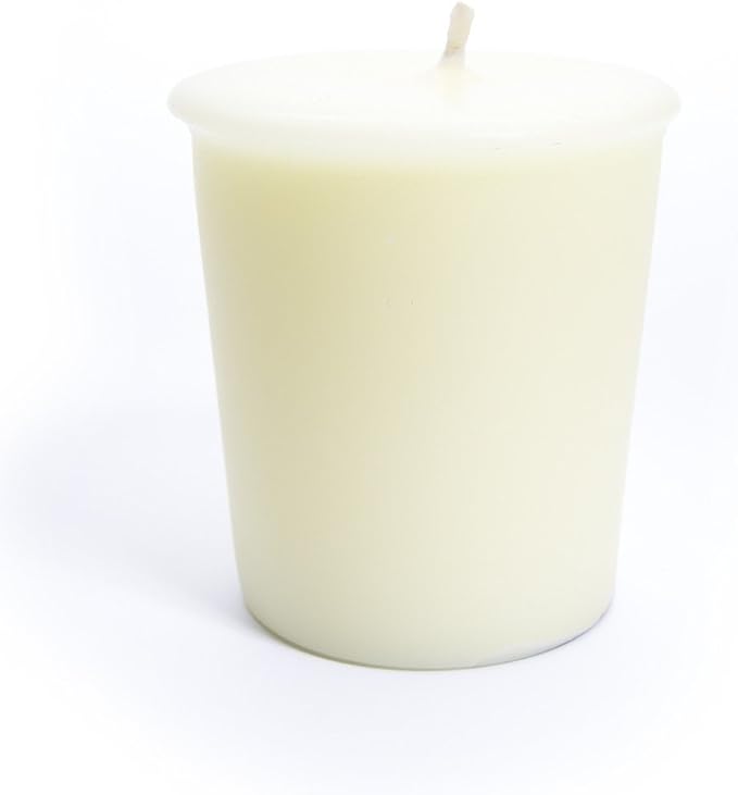 Pure Jasmine Soy Votive Candles - Scented with Essential & Natural Oils - 6 Yellow Natural Votive Candle Refills - Flower & Floral Collection