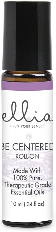 Ellia Essential Oil Roll-On | Be Centered Blend| 10ml, 100% Pure, Therapeutic Grade, 10 mL Roll On