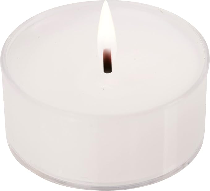 HYOOLA Scented Tealight Candles - Clear Cup - White Tealight Candles Scented - 6 Hour Burn Time - 15 Pack - European Made
