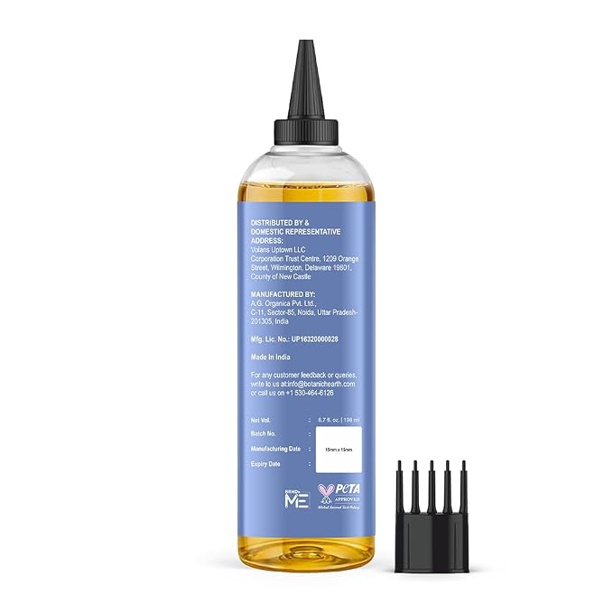 Botanic Hearth Rosemary Hair Oil | 6.7 fl oz | Lightweight Non-Greasy Oil for Fine & Thin Hair | With Rosemary, Castor Oil & Biotin | Smooths Frizz & Adds Shine | Daily Use for Men & Women