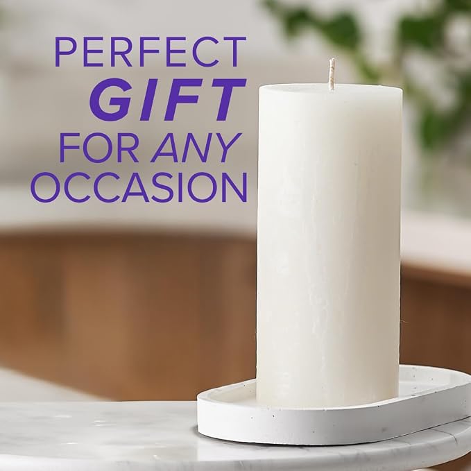 Simply Soson Lavender Scented Candle - 1 Piece 3x6 Ivory Pillar - Aromatherapy Gift for Home and Women