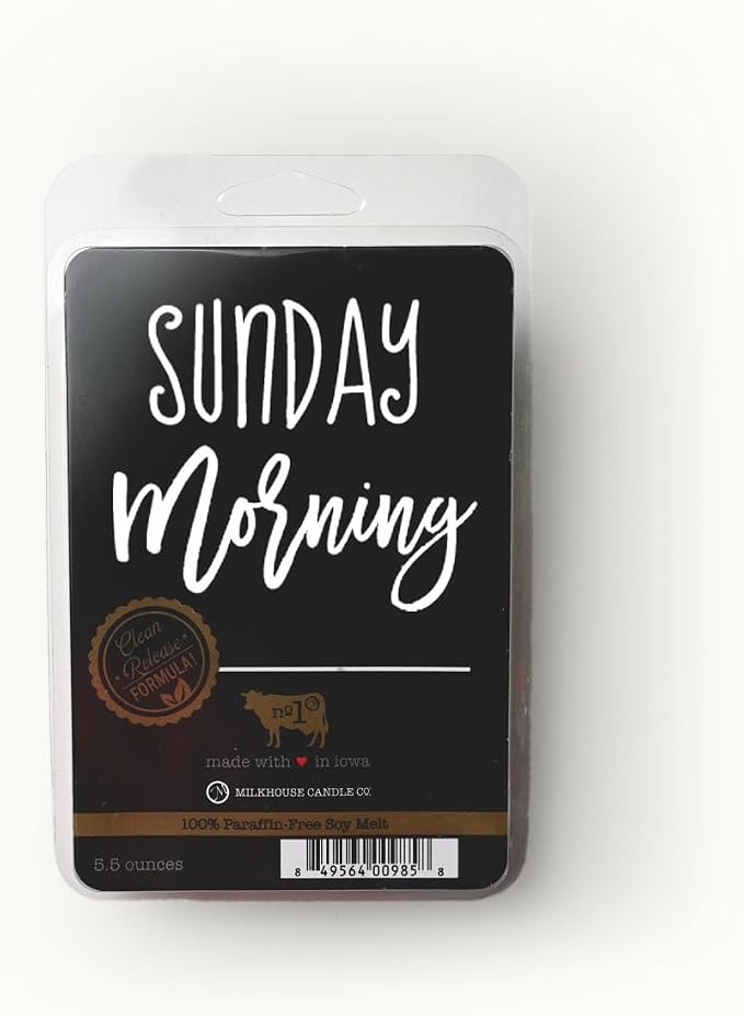 Milkhouse Candle Company Sunday Morning Soy Wax Melts - Buttery French Bread | Maple Syrup | Almond Milk Scented - 5.5 oz, Hand-Poured, Made in the USA