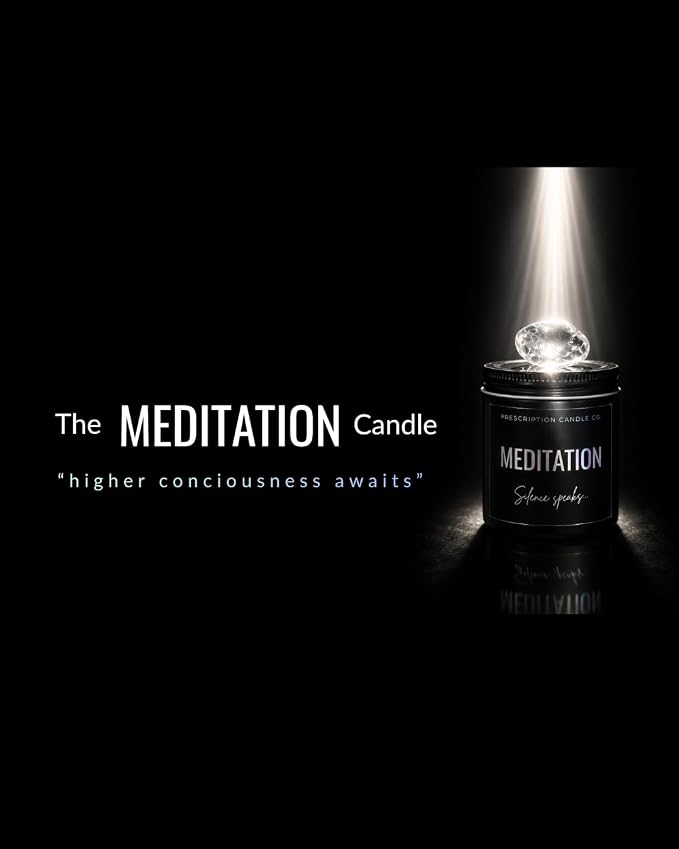 Meditation Candle – Nag Champa Scented Soy Candle for Relaxation, Yoga & Mindfulness – Prescription Candle Co