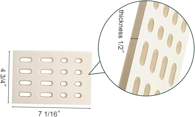 6-Pack Universal Replacement Heat Plate Flame Tamer, Ceramic Brick Flame Tamer, Ceramic Radiant Replacement for Galore Grand Turbo