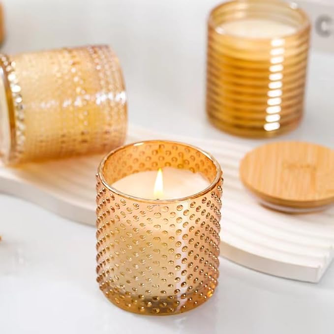 Sandalwood Candle, Candles for Home Scented, Natural Soy Wax Candle，6 oz 40 Hours Burning Time