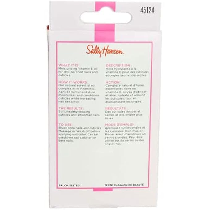 Sally Hansen Vitamin E Nail and Cuticle Oil | 0.45 Fl Oz | Pack of 2