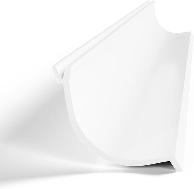 KASTLITE C-Shaped Under Cabinet Light Cover Replacement | White Ribbed Acrylic Undercabinet Lens Diffuser | 42-3/8"L x 1-7/8"W x 1-1/4"H | Under Counter Lights for Kitchen, Bathroom & Vanity | Shape B