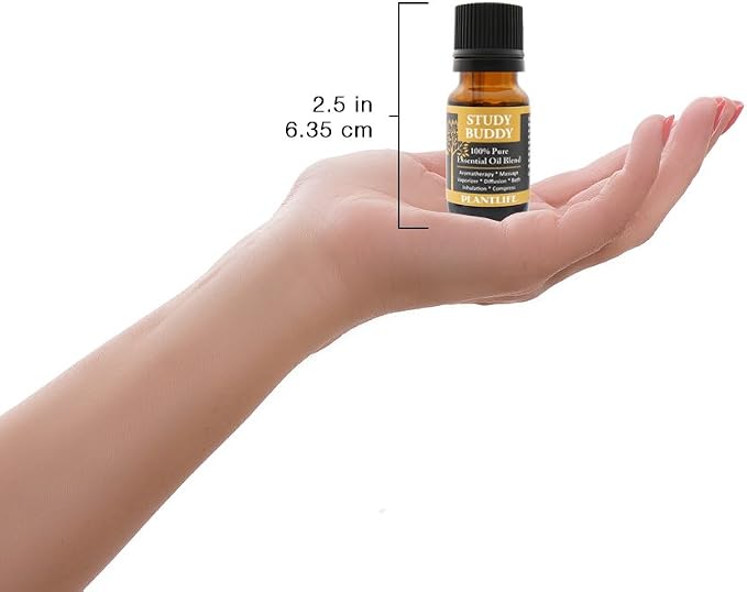 Plantlife Study Buddy Aromatherapy Essential Oil Blend - Straight from The Plant 100% Pure Therapeutic Grade - No Additives or Fillers - Made in California 10 ml