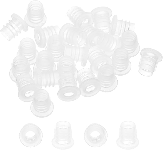 PATIKIL Bottle Adapter 0.28"/7mm Press in Plugs Clear 25Pcs, 0.17" Hole | for Oral Dispenser Liquid Oil Plastic Glass Bottles Stopper