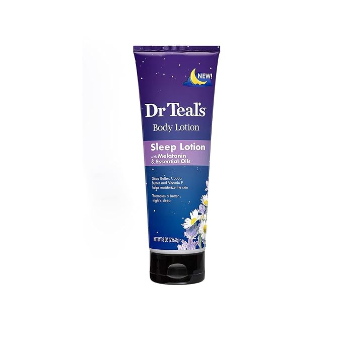 Dr Teals Melatonin Sleep Bath Gift Set (Foaming Bath (34 oz), Body Lotion (8 oz), & Sleep Spray (6oz) - Stress Relief Lavender & Melatonin Promotes Better Sleep - At Home Spa Kit - Relax Before Bed