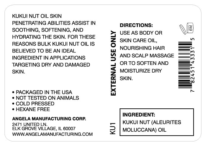 100% Pure Kukui Nut Oil 1oz Cold Pressed Virgin Moisturizer for Hair, Scalp & Face - Natural Skin Repair Body Oil with Omega 3, 6, 9 & Vitamins UV Glass Bottle with Dropper