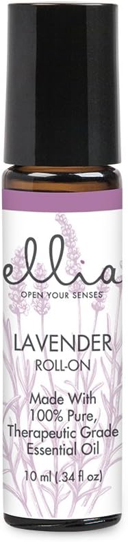 Ellia Lavender Essential Oil Roll-On | 10ml, 100% Pure, Therapeutic Grade