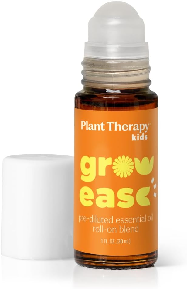 Plant Therapy Kids Grow Ease Essential Oil Roll-On 30 mL (1 oz), Growing Pains Relief for Kids, Muscle Aches & Leg Cramps, KidSafe, Pre-Diluted Essential Oil Blend