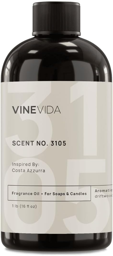 VINEVIDA Scent NO. 3105 Fragrance Oil - 16oz (1lb) - Inspired by: Costa Azzurra Fragrance Oil for Candle Making - Made in USA Candle Scents Scents for Soap Making