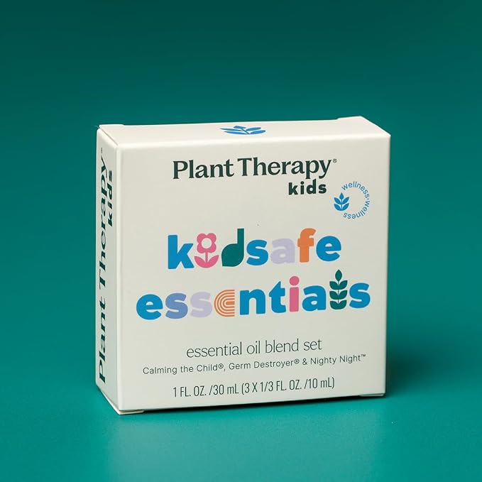 Plant Therapy Kids The Essentials Blend Set, 10 mL (1/3 oz) Each, Made with 100% Pure, Undiluted Essential Oils, KidSafe Essential Oils for Calming, Sleep, and Immune Support
