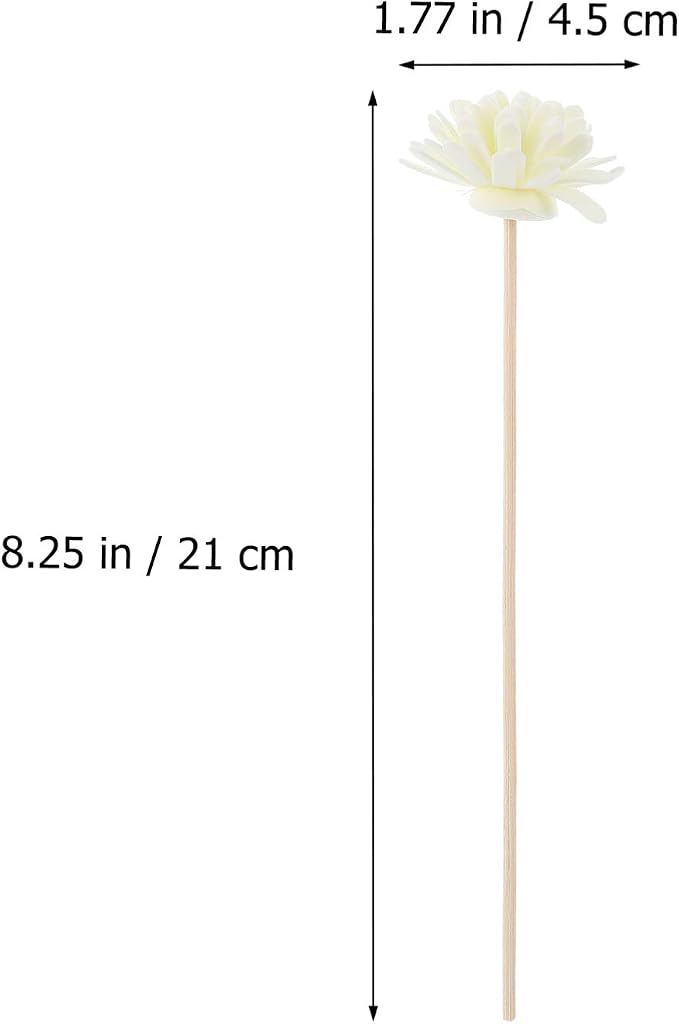 EXCEART Reed Diffuser Sticks 30pcs Diffuser Sticks Artificial Flower Rattan Reed Essential Oil for Office Home Decor Strips