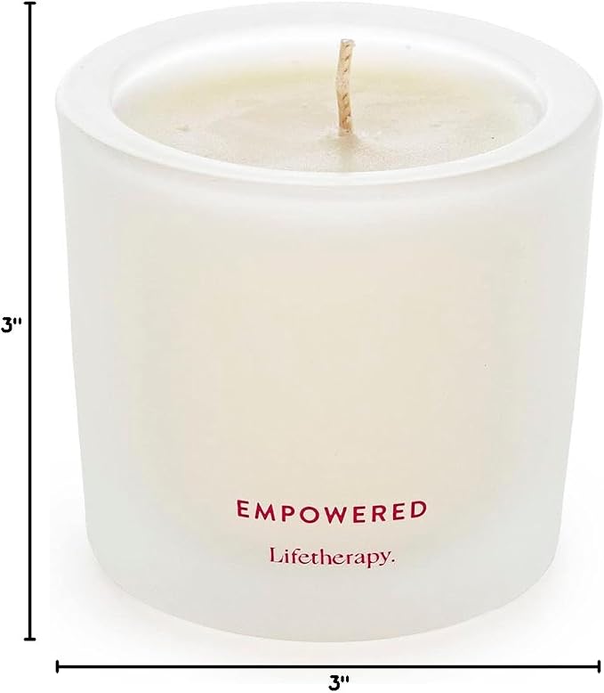 Lifetherapy Empowered Scented Soy Votive Candle, Natural Wax, 2.5 Oz | Scented soy votive candle with clean burn, long lasting fragrance, and natural wax for home décor