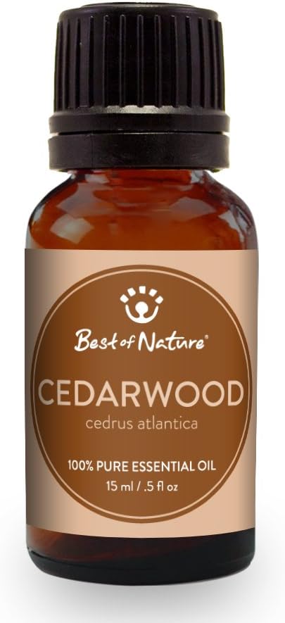 Cedarwood Atlas Essential Oil for Diffuser Aromatherapy – Best of Nature 100% Pure Undiluted Oils for DIY, Home Fragrance, and Topical Use