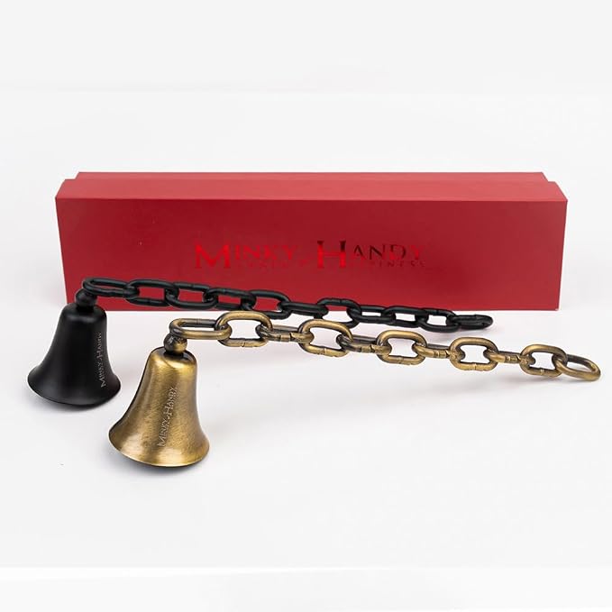Iron Candle Snuffer, Chain Model Wick Flame Extinguisher with Long Handle, Accessory for Candle Lovers (Black)