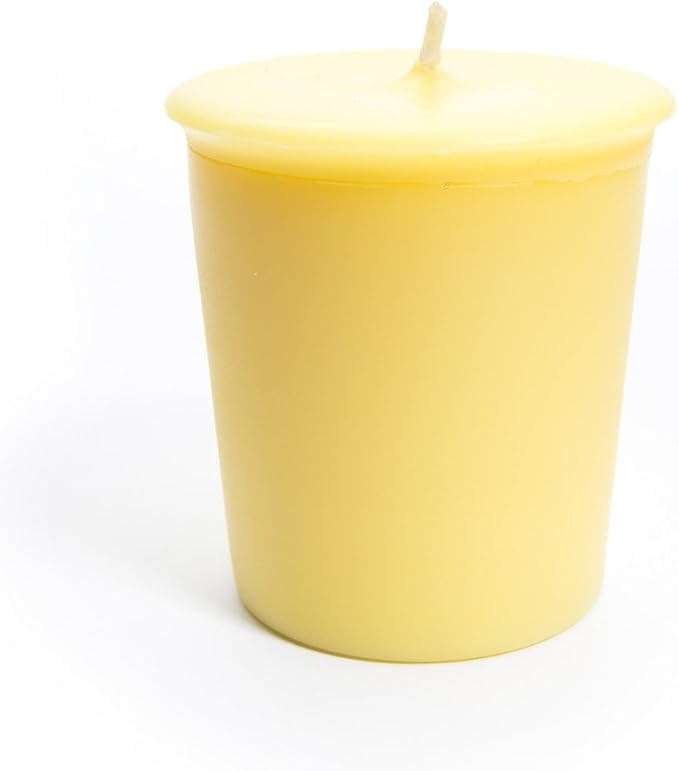 Wild Lemongrass Soy Votive Candles - Scented with Natural Fragrance Oils - 6 Yellow Natural Votive Candle Refills - Fresh & Clean Collection