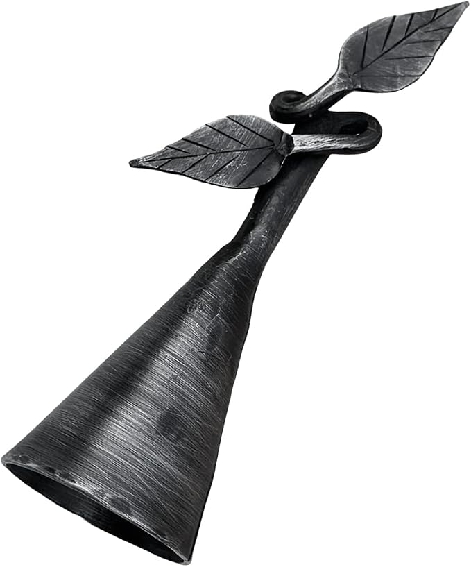 Living Ideas Hand Forged Wrought Iron Candle Snuffer - Blacksmith Made, Vintage Style, Classic Look, Antique Finish, For Office And Home