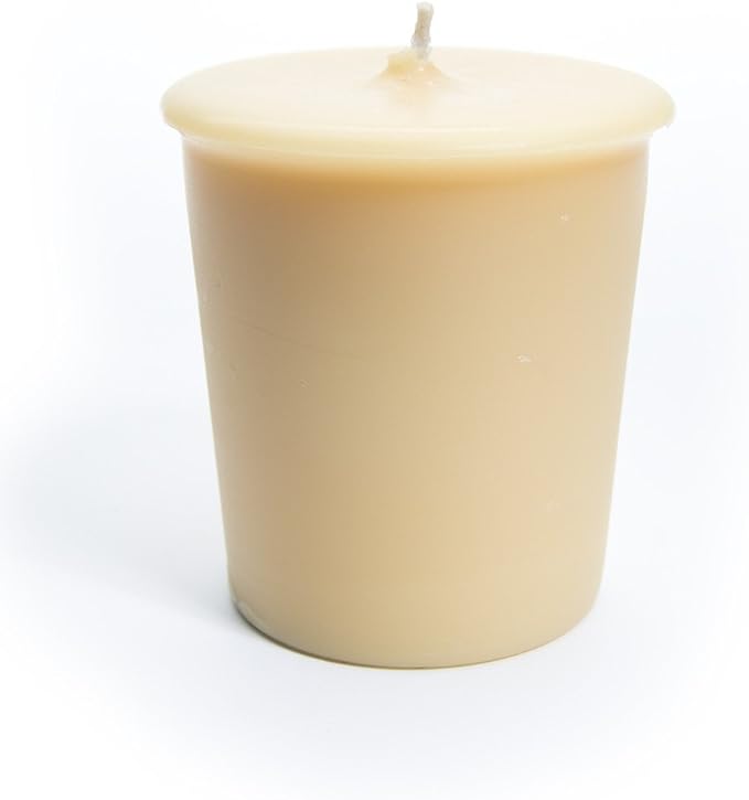 Apple Harvest Soy Votive Candles - Scented with Natural Fragrance Oils - 6 Beige Natural Votive Candle Refills - Bakery & Food Collection