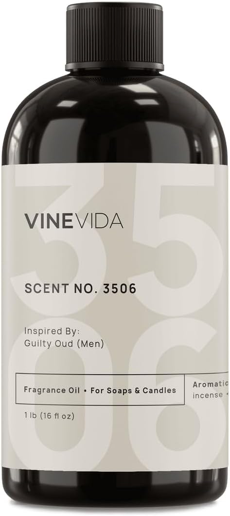 VINEVIDA Scent NO. 3506 Fragrance Oil - 16oz (1lb) - Inspired by: Guilty Oud (Men) Fragrance Oil for Candle Making - Made in USA Candle Scents Scents for Soap Making