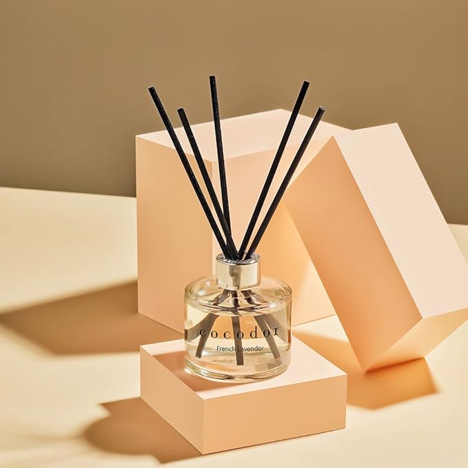 COCODOR Signature Reed Diffuser Set/Pure Cotton / 6.7oz /2 Pack/Home Fragrance Diffuser, Oil Scent Diffuser for Bathroom Shelf Decor