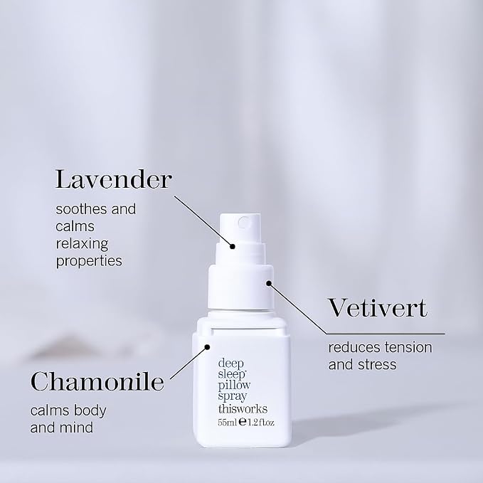THISWORKS Deep Sleep Pillow Spray – Fast-Acting Natural Formula with Lavender for Relaxation and Restful Sleep – 35 ml (1.2 fl oz) Mini Travel Size
