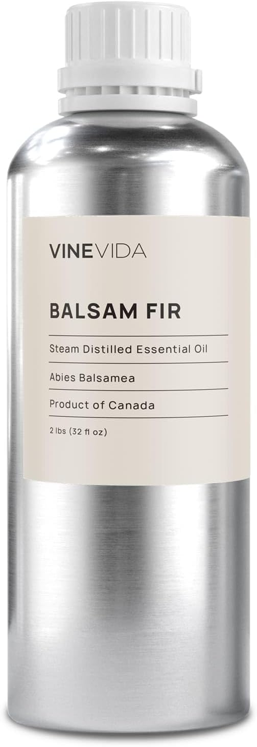 VINEVIDA Balsam Fir Essential Oil 32 oz - Undiluted Balsam Fir Oil - DIY Candle Scents - Bulk Essential Oil - 946.36 ml