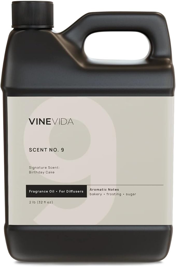 VINEVIDA [32 Fl Oz] Birthday Cake Fragrance Oil for Cold Air Diffusers, Essential Oils for Diffuser Oil Refill & Air Freshener Room Spray