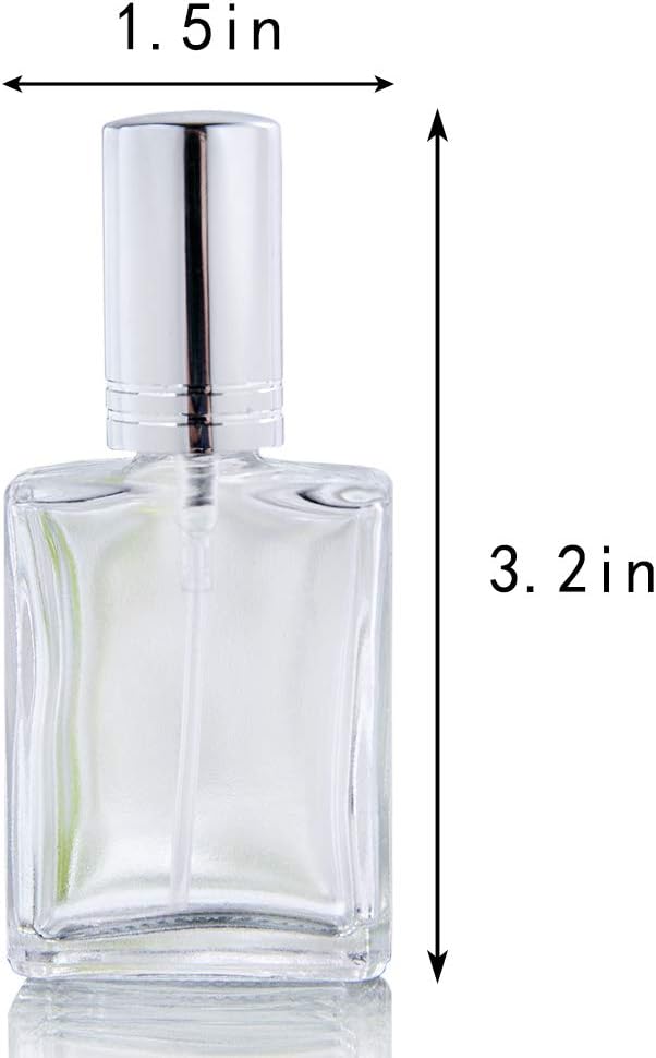 YU FENG 12pcs 15ml Refillable Glass Atomizer Spray Bottles with Funnels Pipettes Dispenser for Perfume,Fragrance,Lotion,Essential Oil