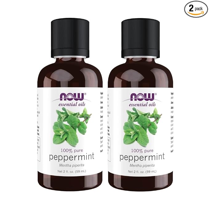 NOW Foods Essential Oils Peppermint, 2 fl oz (Pack of 2)