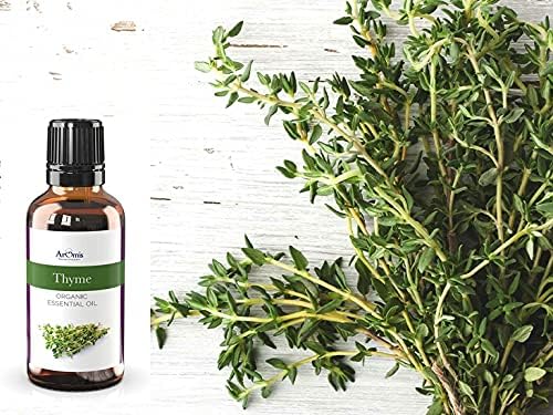 ArOmis Organic Thyme Essential Oil - 100% Pure Therapeutic Grade - Undiluted, Premium Oil - 150 Micron Filtered, Perfect for Aromatherapy Diffusers (30ml / 1 fl oz)
