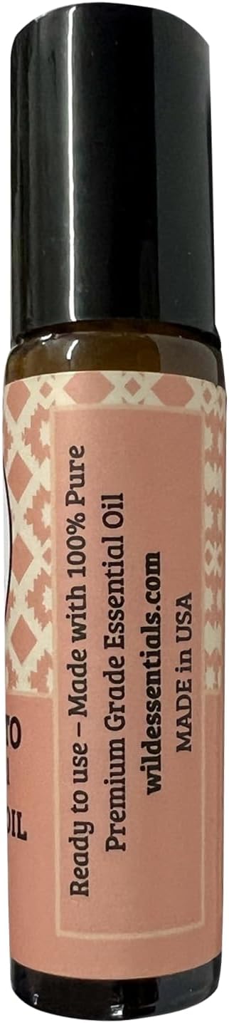 Wild Essentials Palo Santo Essential Oil Roll On, 10ml, Cleansing, Purifying, Relaxing, 100% Pure, Premium Grade Essential Oils, Organic Jojoba Oil, Ready to Use, Moisturizer, All Natural