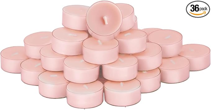 DEYBBY Natural Hibiscus Orchid Scented Soy Wax Tealight Candles Bulk, Aromatherapy Luxury Tea Candle Set of 36-4 Hour Burning Great Gift