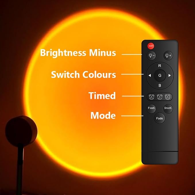 JIMEI Sunset Lamp Projector Led Lights for Bedroom Night Light RGB Lights Sun Sunlight Sunrise Lamp Mood Lighting Home/Room Decor Gifts for Women,Tabletop Multicolor