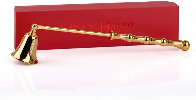 Luxury Candle Snuffer Accessory - Brass Design - Safely Extinguish Candle Flames - Home Decor and Gift for Candle Lover (Gold)