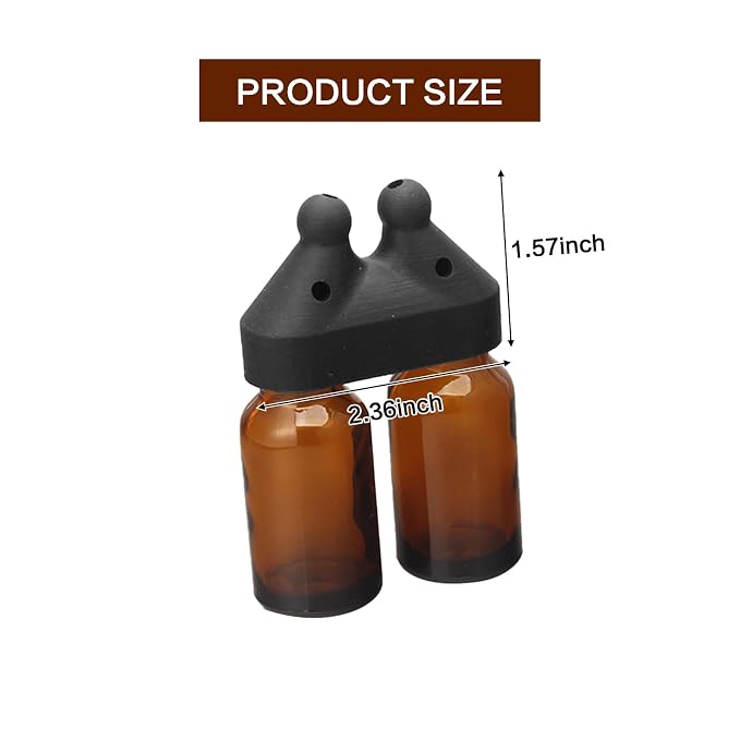 Mini Essential Oil Inhaler,Leakproof Double Hole Aroma Bottle Sniffer Cap | Essential Oil Inhaler Caps Nasal Lids,Perfume Inhaler Dispenser Bottle for Enhances Aromatherapy