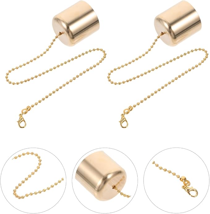 Zerodeko 2Pcs Brass Candle Extinguishers Snuffer Caps for Scented Tea Light Jar Candles Safe Flame Extinguisher Tool with Lampshade Design 10.62In Length