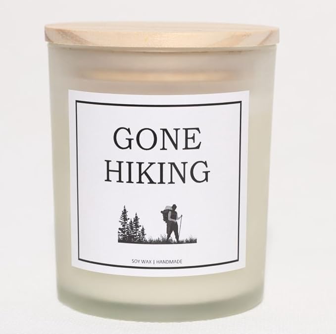 Hiking Gifts for Men and Women - Unique Hiker Gift Ideas for Birthday, Christmas - Cool Themed Candle for Hiking Lovers