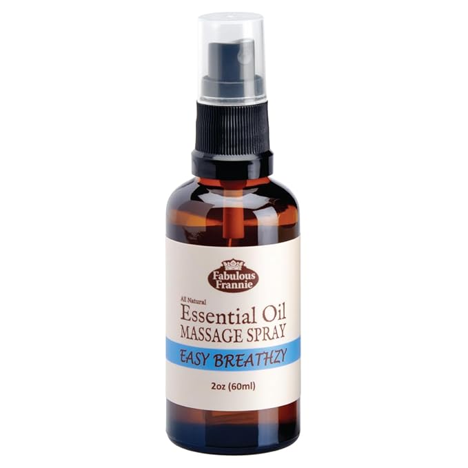 Fabulous Frannie Easy Breathzy (Formally Cold) Massage Spritz 100% Pure Essential & Carrier Oils 2oz